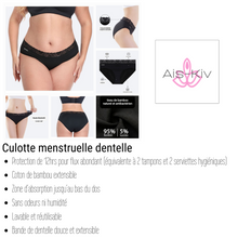 Load image into Gallery viewer, Culotte menstruelle ou fuite urinaire par Ais-Kiv
