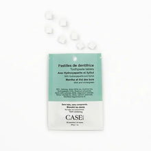 Load image into Gallery viewer, Dentifrice en pastille en sachets de 62 pastilles fait par Case &amp; co
