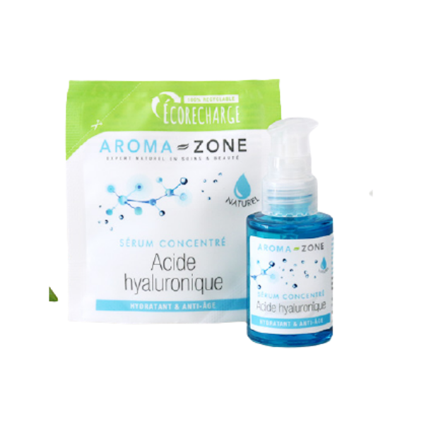 Sérum Concentré à L'acide Hyaluronique 3,5% Aroma-zone - 30 Ml Rechargeable, Hydratant Anti-âge