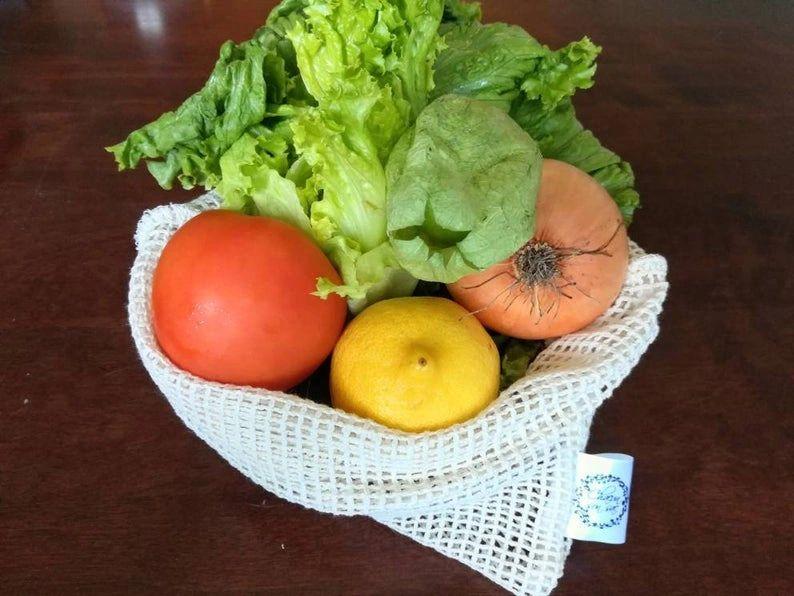 Filet bag, fruits and vegetables, organic cotton mesh